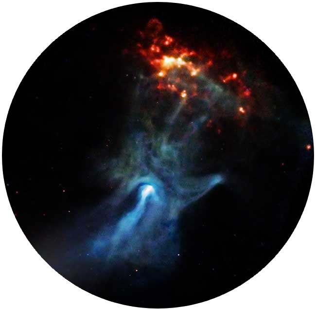 Image of nebula surrounding the collapsed star PSR B1509-58.